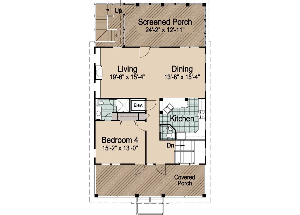 004 - Porches-Pile-Elevator-Roofdeck - 3 - Second Floor