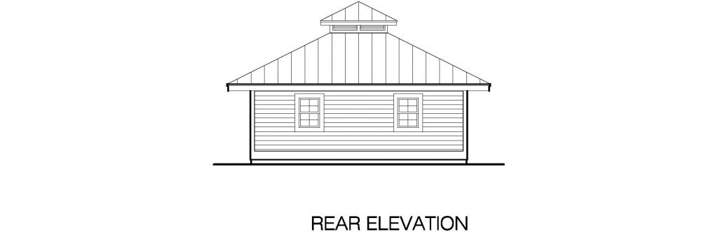 01 - Hip Garage - 4 - rear elevation